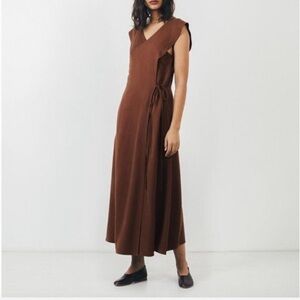 Shaina Mote Aria Dress Medium Brown Maxi